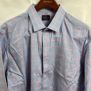 UNTUCKit XXL regular wrinkle free non performance fabric.  light blue/pink
